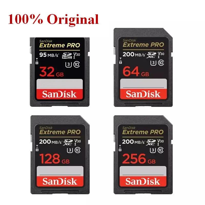 SanDisk Extreme PRO SD ī 32G 64G 128G 256G 512g 1T SDHC SDXC UHS-I C10 95 M/s-200 ްƮ/ U3 ޸ ī  V30 4K ī޶